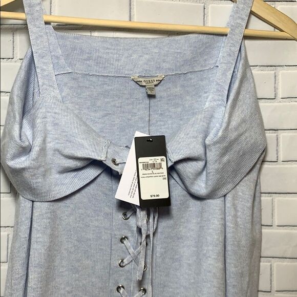 Guess NWT Ali Lace Up Sweater Freshwater B… - Picture 4 of 6